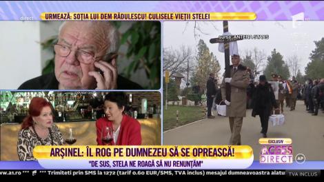 Alexandru Arșinel, declarații sfâșietoare după moartea Cristinei Stamate: "Îl rog pe Dumnezeu să se oprească!"
