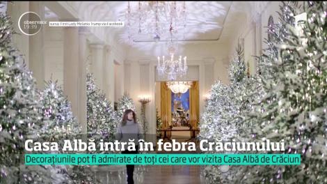 Imagini de vis la Casa Albă, unde Prima Doamnă a Statelor Unite a dezvăluit decoraţiunile de Crăciun de anul acesta