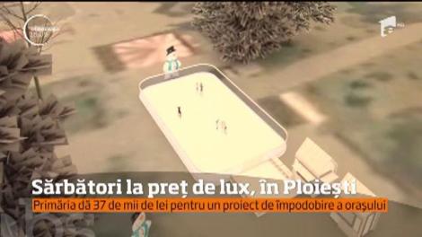 Primăria Ploieşti a plătit 37 de mii de lei, pentru câteva poze cu efect 3D şi nişte boxe montate pe stâlpi