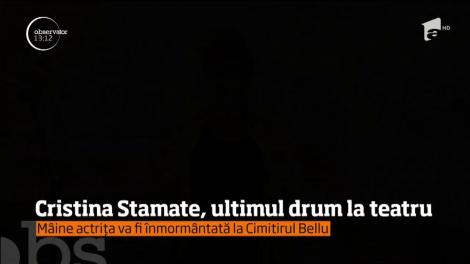 Cristina Stamate, ultimul drum la teatru. Trupul actriței va fi depus în foaierul Teatrului Constantin Tănase