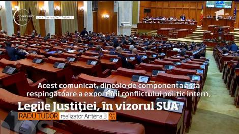 Americanii intervin ferm în scandalul legilor justiţiei. Departamentul de Stat al Statelor Unite cere Parlamentului României să le respingă
