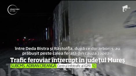 Trafic feroviar întrerupt în județul Mureș