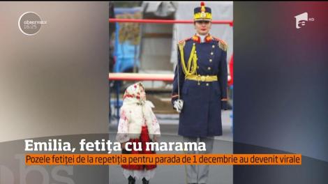 Poza unei fetiţe, îmbrăcată în costum tradiţional românesc, a devenit virală pe Internet: "La mulți ani, România"