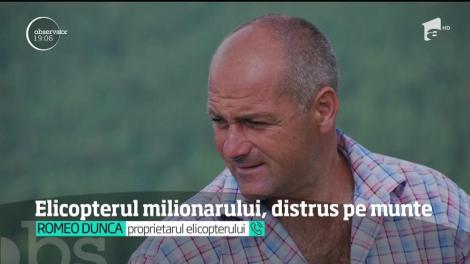 Milionarul excentric Romeo Dunca a făcut accident cu elicopterul