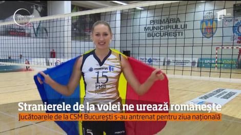 Cele mai bune voleibaliste din României, câştigătoare ale Cupei Challange, se antrenează serios pentru Ziua Naţională