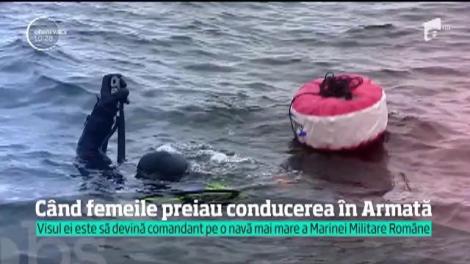 O femeie scafandru, comandant de navă de război