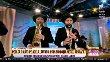 Viorica şi Taraful de la Clejani, show în platoul Acces Direct. Au cântat și i-au adus zâmbetul pe buze Adelei