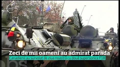 Parada spectaculoasă de la Arcul de Triumf, cel mai aşteptat moment al zilei