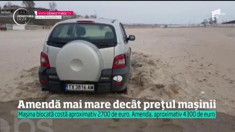 Un bărbat din Constanţa a primit o amendă record după ce a intrat cu maşina pe plajă