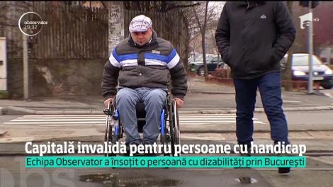 Ca într-o capcană! Aşa se simt persoanele cu dizabilităţi în Bucureşti