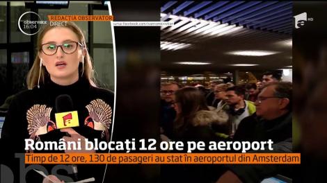 130 de pasageri ai unei curse TAROM şi-au petrecut noaptea pe aeroportul din Amsterdam după ce aeronava lor a avut probleme