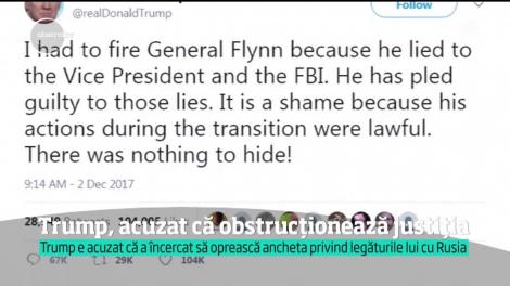 Donald Trump e în centrul unui nou scandal. Preşedintele american ar putea fi acuzat că obstrucţionează justiţia