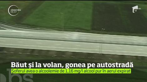 Poliţiştii din cadrul Brigăzii Autostrăzi şi Misiuni Speciale au depistat un bărbat de 40 ani care conducea în timp ce era sub influenţa băuturilor alcoolice