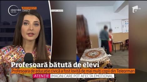 Cazul care şochează România! Câţiva elevi au bătut şi filmat o profesoară chiar în timpul orei
