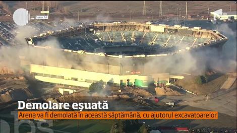 Demolare prin implozie eşuată, la stadionul Pontiac Silverdome din oraşul american Detroit