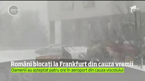 Romăni blocați la Frankfurt din cauza vremii