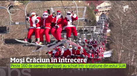 Moş Crăciun nu mai are răbdare să aştepte noaptea când va aduce daruri şi apare, deja, în cele mai neaşteptate locuri