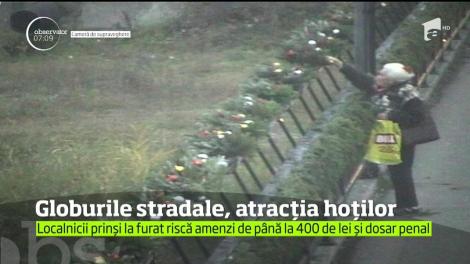 Nici nu au fost montate bine ghirlandele cu globuri colorate de sărbători în Râmnicu Vâlcea, că hoţii au dat deja iama în ele