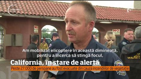 California, în stare de alertă. Peste 27.000 de oameni au fost evacuați și peste 150 de clădiri au fost distruse