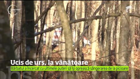 Sfârşit cumplit pentru un bărbat de 42 de ani din Argeş. Era cu prietenii la vânătoare când a fost pur şi simplu sfâşiat de un urs