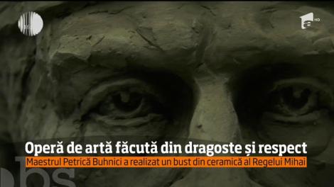 Un sculptor din Codlea i-a făcut un bust din bronz Majestăţii Sale Regele Mihai I