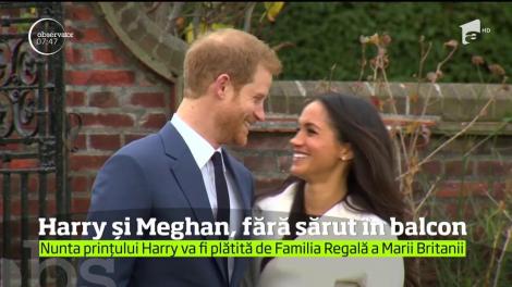 Faimosul sărut al mirilor în balconul Palatului Buckingham nu va exista la nunta prinţului Harry cu Meghan Markle! Motivul?