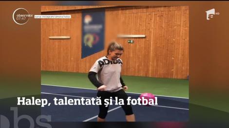 Simona Halep dovedeşte că este foarte bună şi la fotbal, nu doar la tenis