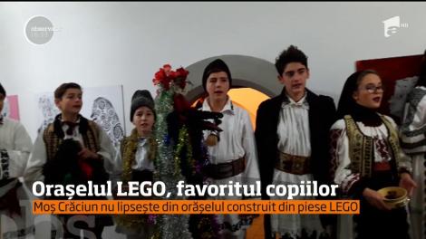 Un întreg sătuc de iarnă făcut din piese Lego, cavaleri, roboţi gigantici şi nave spaţiale!