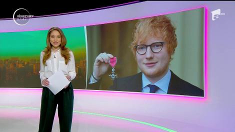 Ed Sheeran a fost premiat de către prinţul Charles la Palatul Buckingham