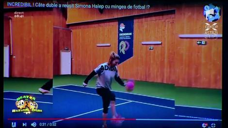 O vrei la echipa națională? Simona Halep a găsit o minge de fotbal și i-a făcut o concurență puternică lui Denis Alibec