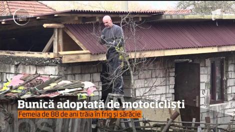 Bunică adoptată de motociclişti. Bikerii sunt decişi să-i facă o casă nouă