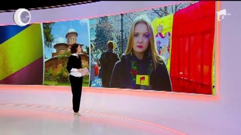 Altar de flori este în faţa Palatului Regal din Bucureşti