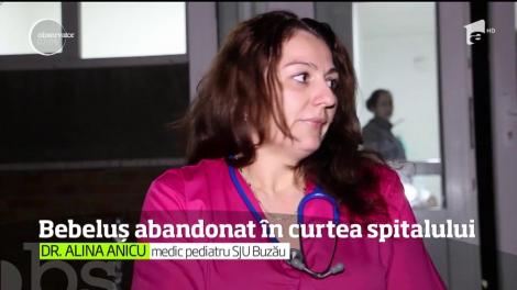 Bebeluș abandonat în curtea spitalului judeţean din Buzău. Doi pensionari i-au auzit plânsetul, copilul fiind aproape îngheţat de frig