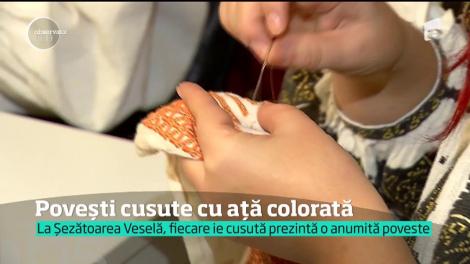 Povești cusute cu ață colorată. La Şezătoarea Veselă, fiecare ie prezintă o anumită poveste