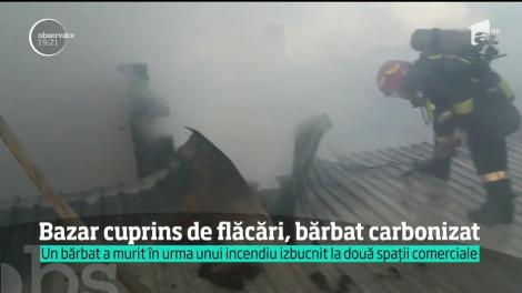 Un bărbat a murit la Timişoara, după ce bazarul pe care îl păzea a fost cuprins de flăcări