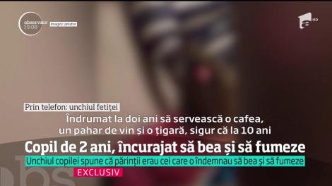 Imaginile care au revoltat o țară întreagă. O fetiţă din Tulcea, încurajată de părinţi să fumeze şi chiar să consume alcool