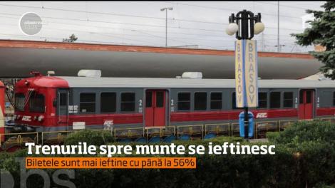 Trenurile care merg la munte se ieftinesc