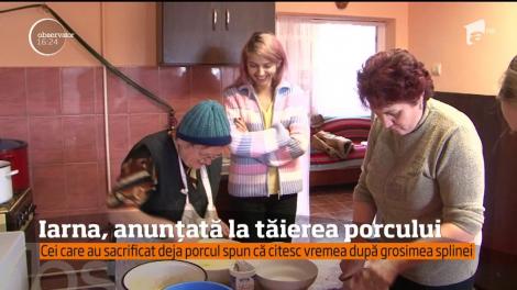 Iarna, anunţată de tăierea porcului