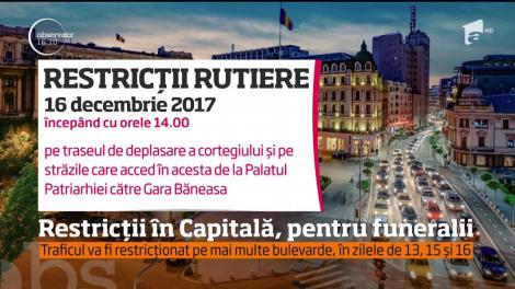 Funeraliile Regelui Mihai impun restricţii de circulaţie pe mai multe bulevarde din Capitală! Ce zone trebuie evitate