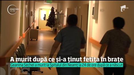 Anchete în lanţ la Spitalul Judeţean Neamţ, după ce o tânără de 23 de ani a murit la o zi de la naștere