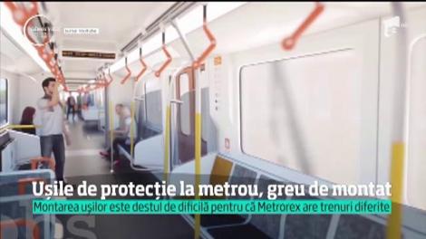 Uşile de protecţie la metrou, greu de montat
