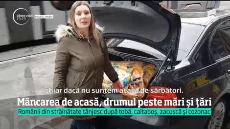 Românii plecaţi la muncă în străinătate primesc de acasă bunătăţi tradiţionale la pachet