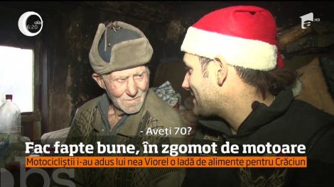Singur, abandonat într-o casă dărăpănată, din chirpici, un bătrân nu mai spera la niciun miracol de Crăciun. Dar s-a întâmplat. Un grup de motociclişti i-au alinat durerea: "Nu trebuie să plângeţi!"