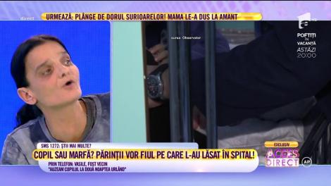 Mama care își vrea copilul înapoi, după ce tot ea l-a lăsat, la numai tre anișori, singur în spital: ”Am luat 1000 de euro ca să mă mărit cu un pakistanez. Ca să primească cetățenie”