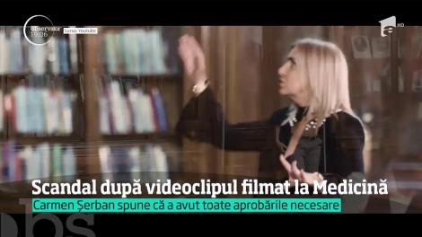 Scandal la Universitatea de Medicină şi Farmacie "Carol Davila", după ce artista Carmen Şerban a filmat un videoclip. Studenţii sunt revoltaţi