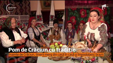 Tradiții pentru care orice străin ne-ar invidia! În Banat, bradul se împodobeşte cu nuci, colaci şi spice de grâu, ca pe vremuri