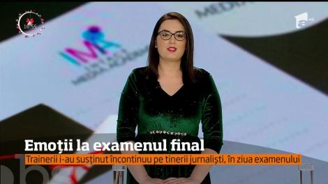 A fost încă o zi de emoţii pentru cursanţii Intact Media Academy! La examenul final, au prezentat un jurnal de ştiri