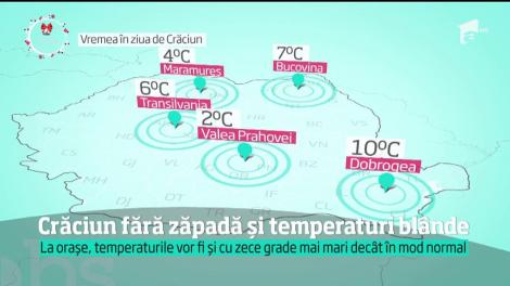 Va fi cel mai cald Crăciun din ultimii ani. Doar la munte va fi zăpadă