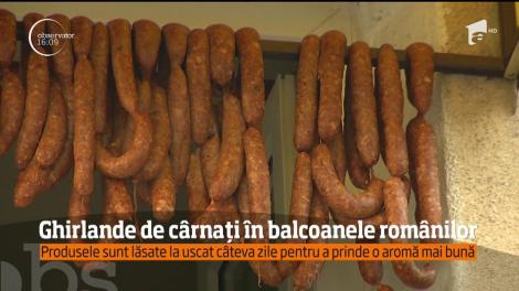 Bucureştenii îşi pun cârnaţii la uscat pe sârmă