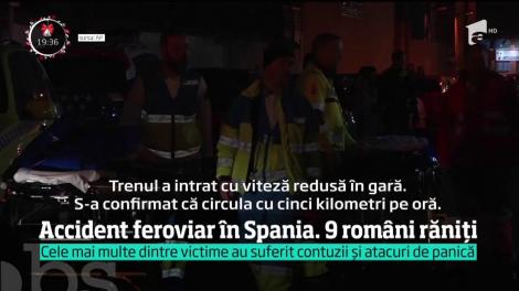 Mai mulţi români au fost răniţi într-un accident feroviar în Spania. Trenul tocmai intra în gară, când oameni au fost aruncaţii unii peste alţii